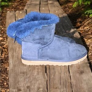 Blue Shearling Lined Ugg